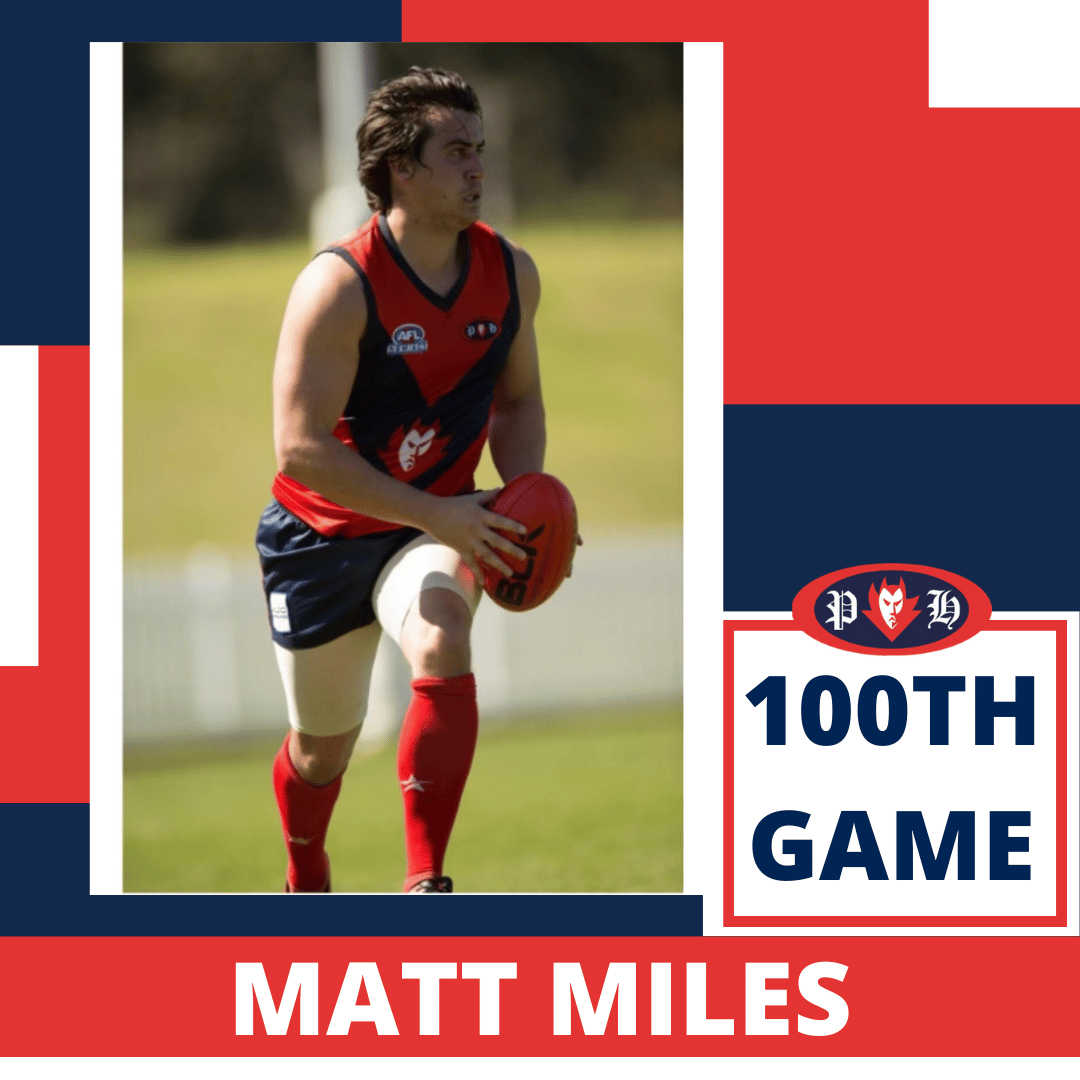 Matt Miles 100 Game Milestone Pennant Hills AFL Club