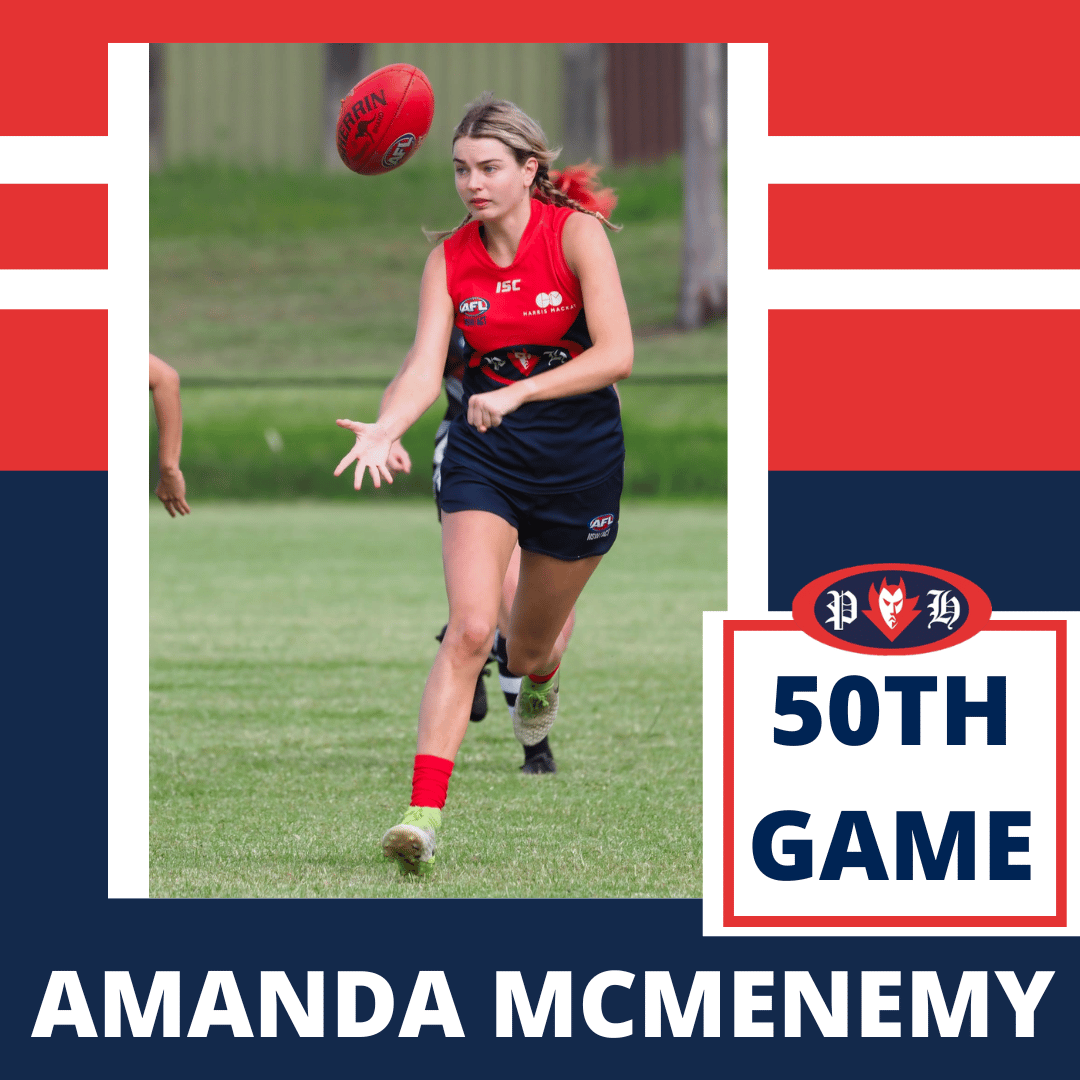 Amanda McMenemy 50 Game Milestone Pennant Hills AFL Club Sydney AFL Womens AFL