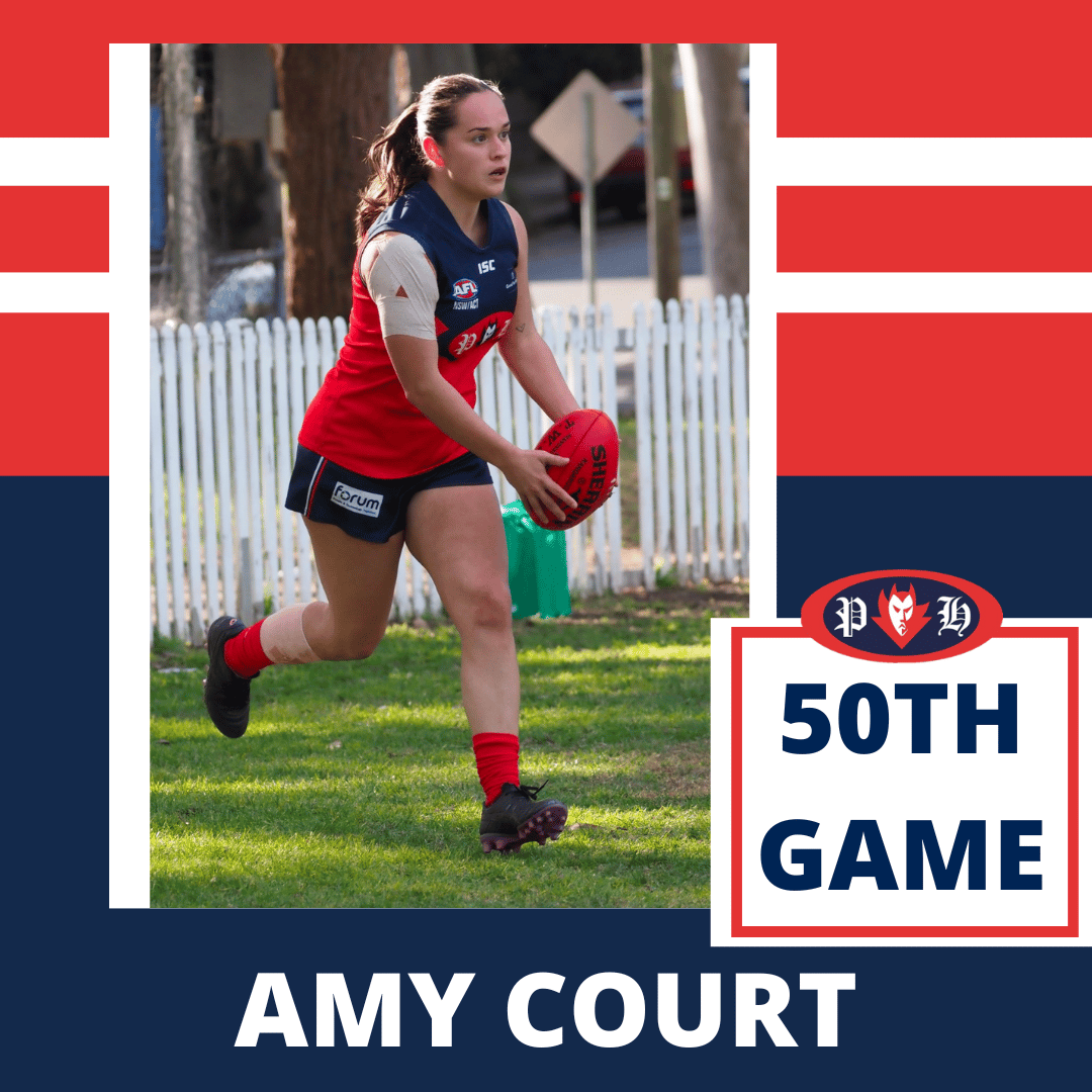 Amy Court 50 Game Milestone Pennant Hills AFL Club Sydney AFL Womens AFL