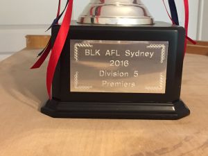 Cup Div 5 plaque