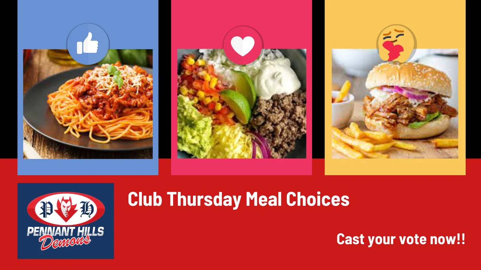 PHAFL Sydney AFL Club Thursday Meal Option