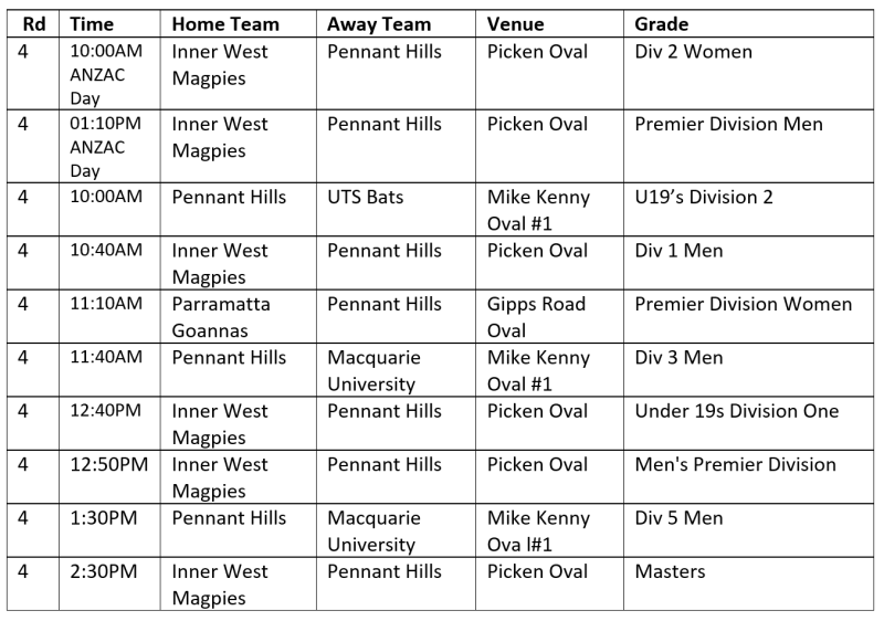 Games Fixtures