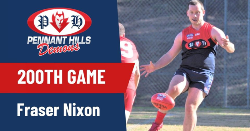 PHAFL Fraser Nixon 200 Games