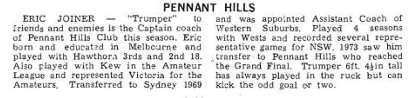 Pennant Hills Eric Joiner