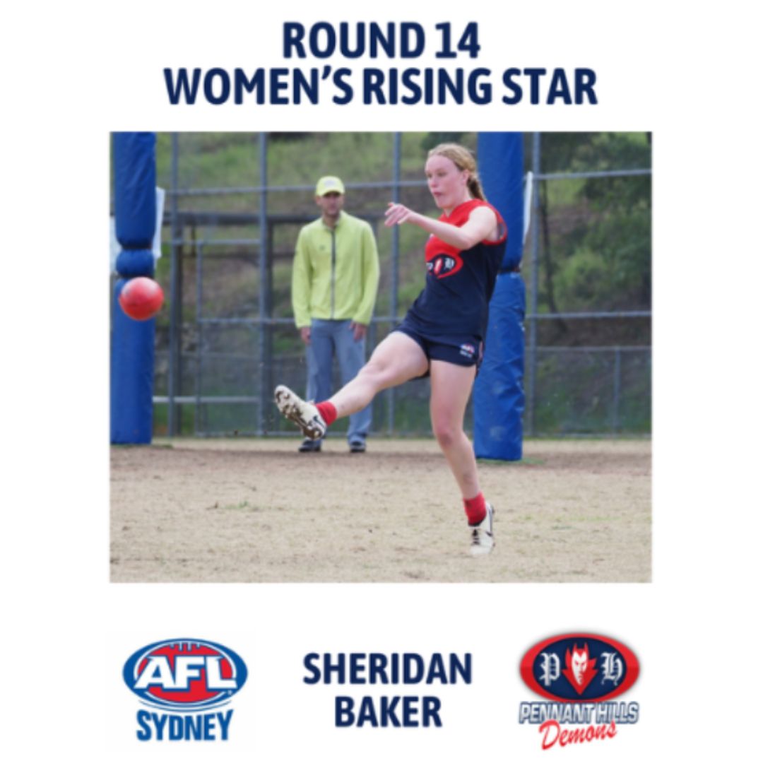PHAFL Sydney AFL Rising Star Sheridan Baker