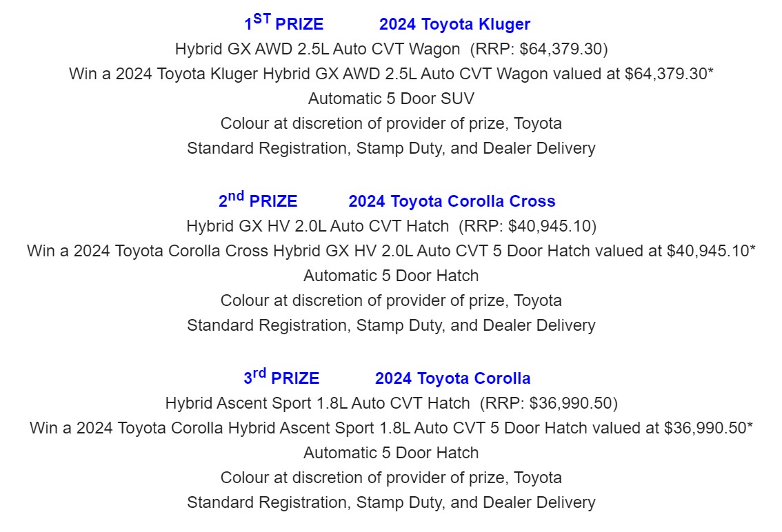 Good For Footy Raffle