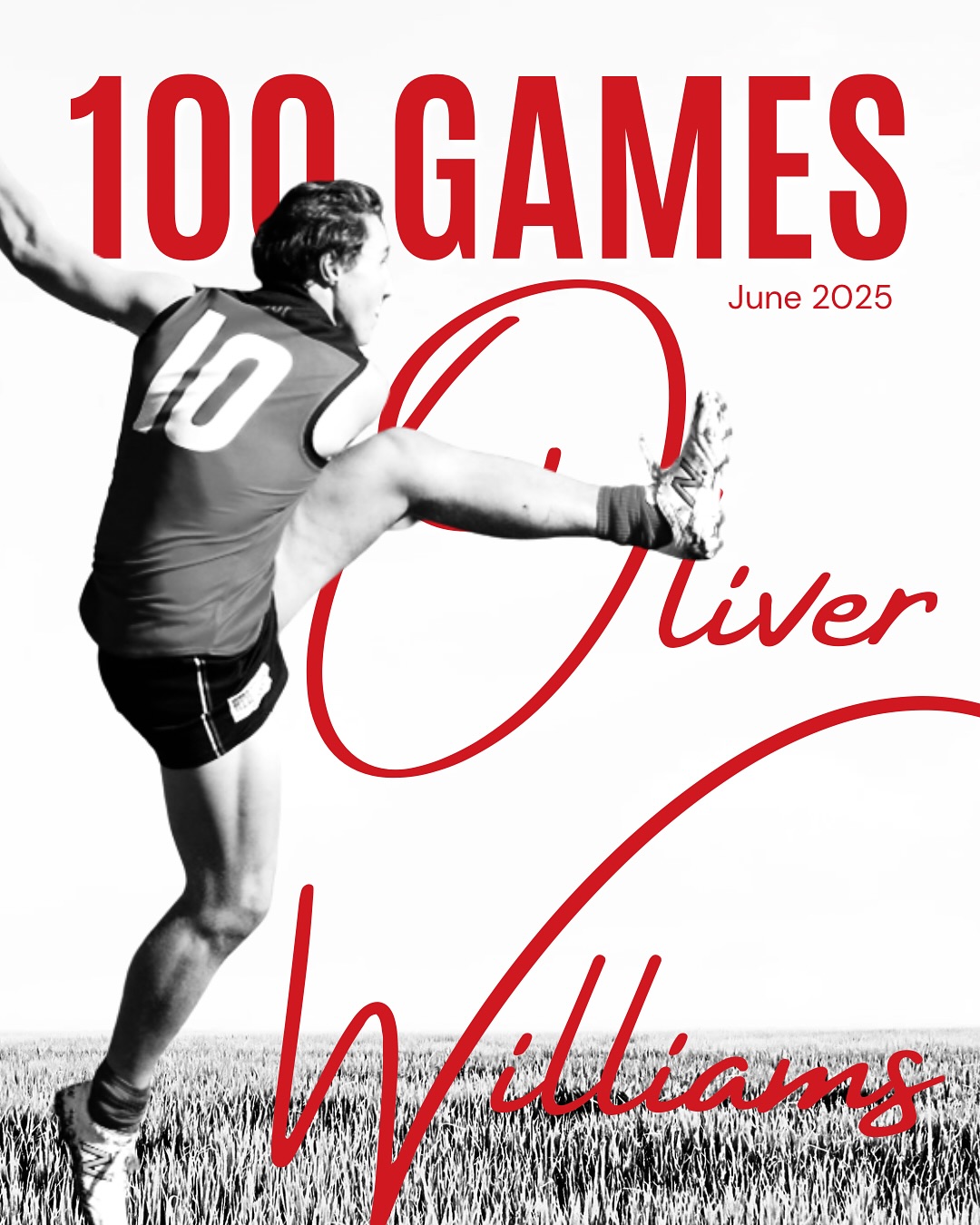 Sydney AFL Club 100 Game Milestone Oliver Wiliams