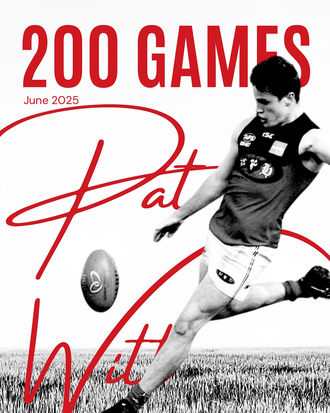 Sydney afl Club 200 Milestone pat witt