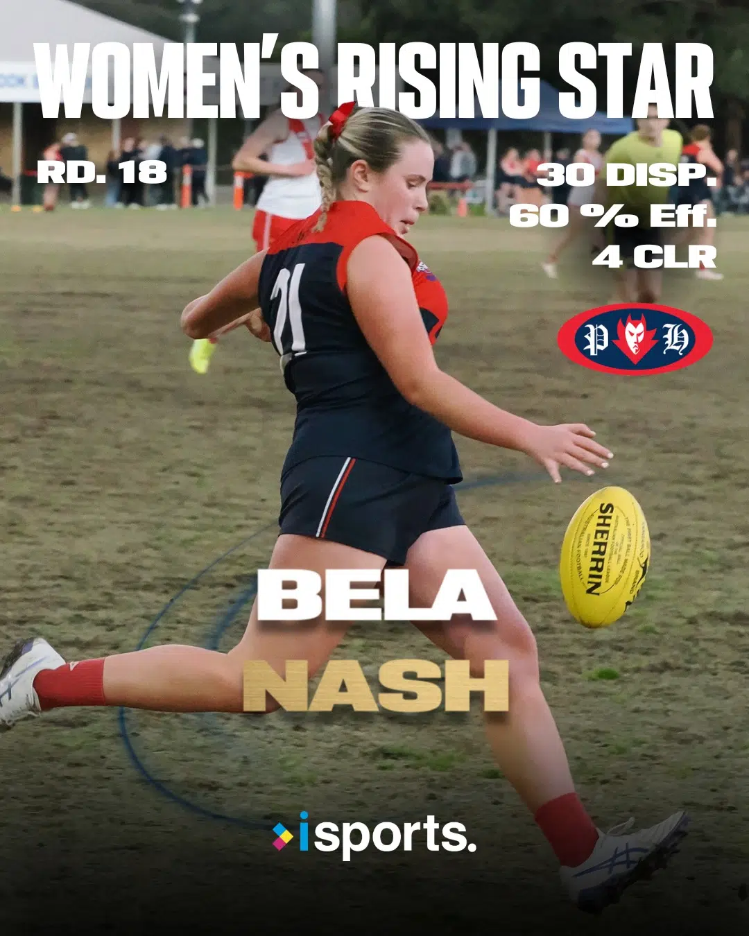 Round 18 Women’s Rising Star Nominee is Bella Nash